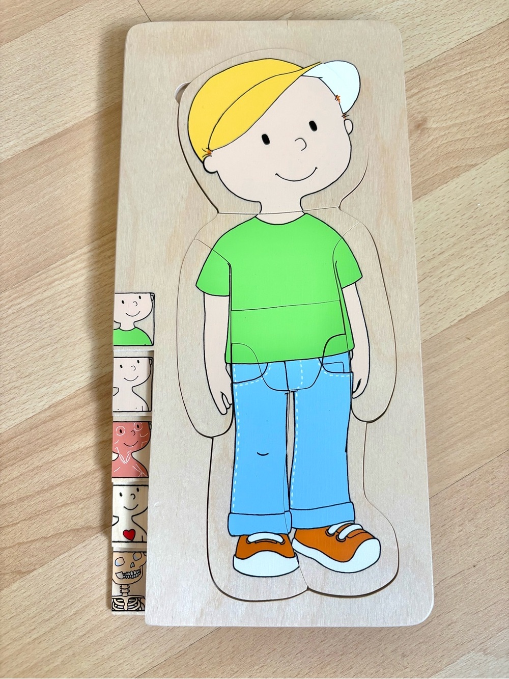 Hape Human Body Anatomy Puzzle 5-in-1 Layered Wooden Boy Montessori Beleduc